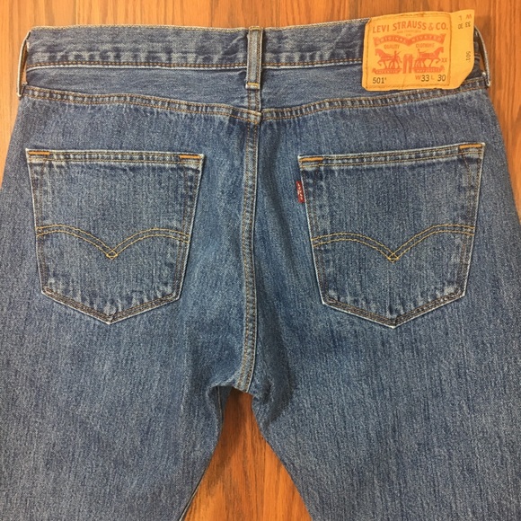 Levi’s 501 button fly high waisted mom jeans 33 - Picture 6 of 8